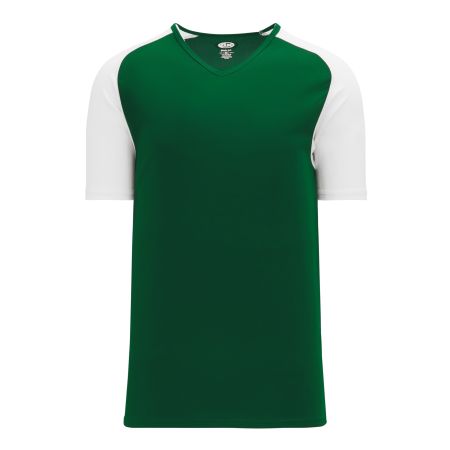 A1375 Apparel Short Sleeve Shirt - Dark Green/White