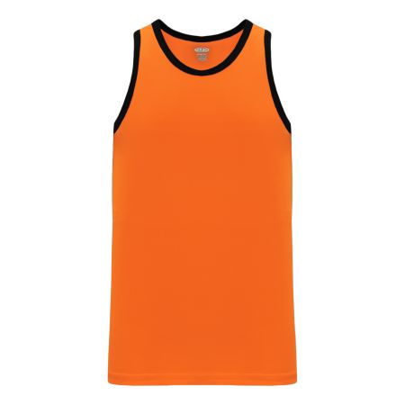 B1325 League Basketball Jersey - Orange/Black
