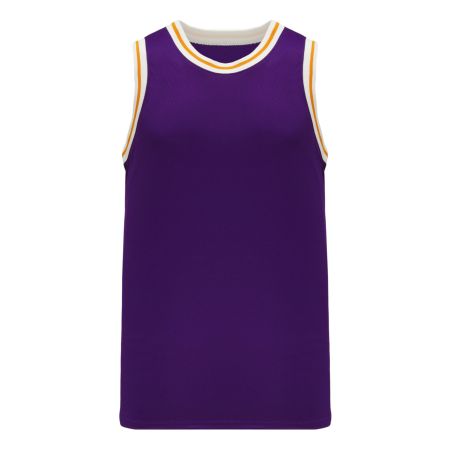 B1710 Pro Basketball Jersey - Purple/Gold/White
