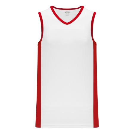 B2115 Pro Basketball Jersey - White/Red