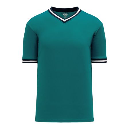 BA1333 Pullover Baseball Jersey - Pacific Teal/Navy/White