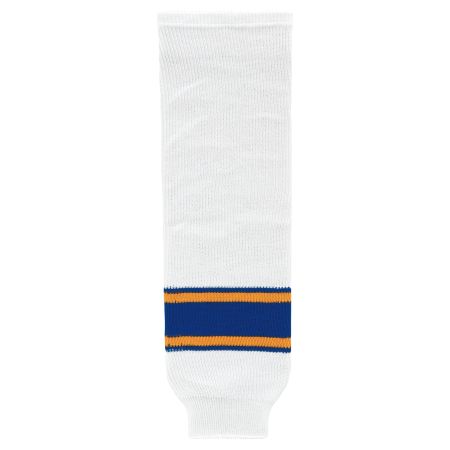HS630 Knitted Striped Hockey Socks - Old St. Louis White
