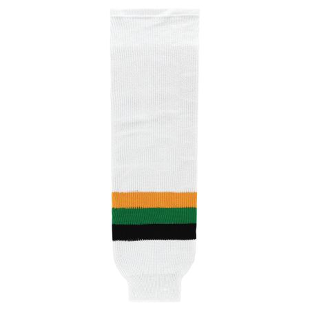 HS630 Knitted Striped Hockey Socks - Minnesota White With Black Stripe