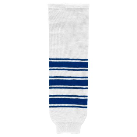 HS630 Knitted Striped Hockey Socks - New Toronto White