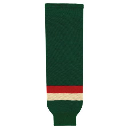 HS630 Knitted Striped Hockey Socks - 2016 Minnesota Stadium Series Dark Green