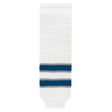 HS630 Knitted Striped Hockey Socks - 2011 Winnipeg White