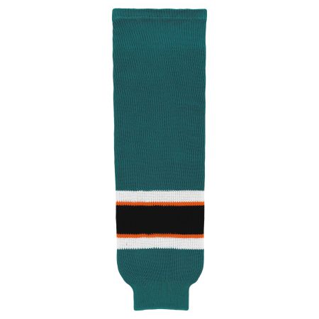 HS630 Knitted Striped Hockey Socks - 2009 San Jose Dark Teal