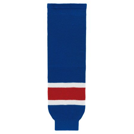 HS630 Knitted Striped Hockey Socks - New York Rangers Classic Royal