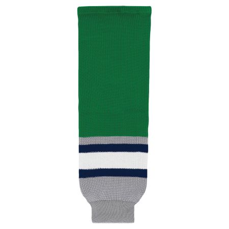 HS630 Knitted Striped Hockey Socks - Plymouth Kelly