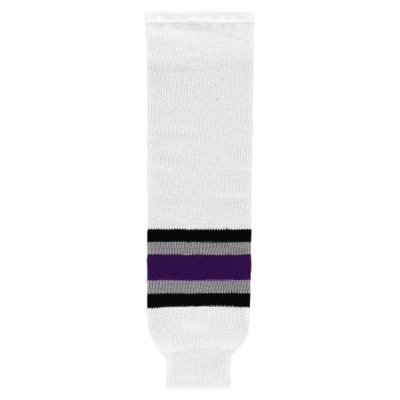 HS630 Knitted Striped Hockey Socks - 1998 Los Angeles White