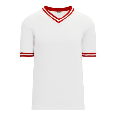 S1333 Soccer Jersey - White/Red