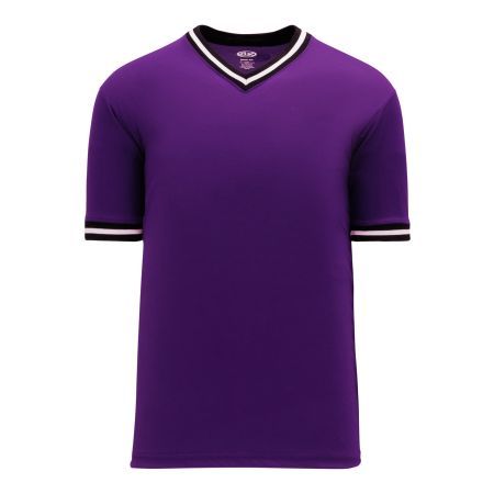S1333 Soccer Jersey - Purple/Black/White
