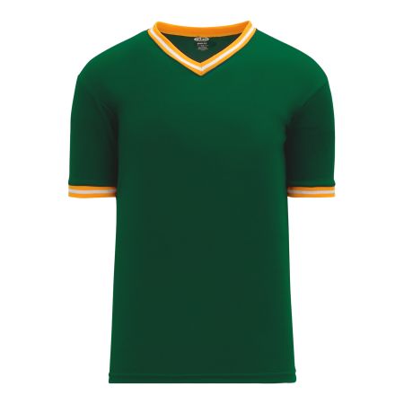 S1333 Soccer Jersey - Dark Green/Gold/White