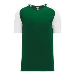 A1375 Apparel Short Sleeve Shirt - Dark Green/White
