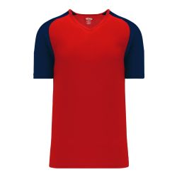 A1375 Apparel Short Sleeve Shirt - Red/Navy