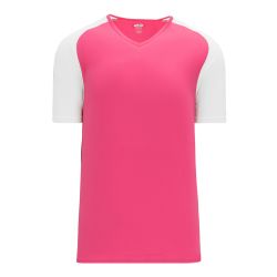 A1375 Apparel Short Sleeve Shirt - Pink/White