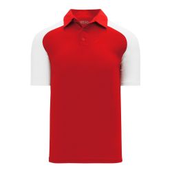 A1815 Apparel Polo Shirt - Red/White