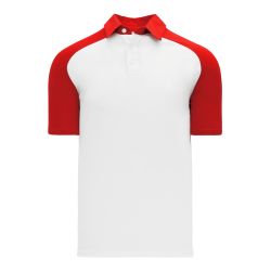 A1815 Apparel Polo Shirt - White/Red