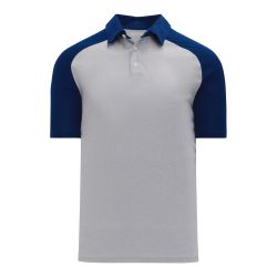 A1815 Apparel Polo Shirt - Heather Grey/Navy