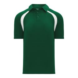 A1820 Apparel Polo Shirt - Dark Green/White