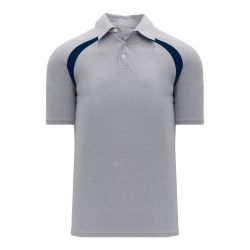 A1820 Apparel Polo Shirt - Heather Grey/Navy