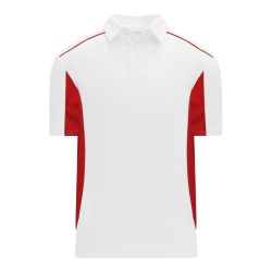 A1825 Apparel Polo Shirt - White/Red