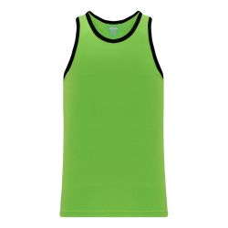 B1325 League Basketball Jersey - Lime Green/Black