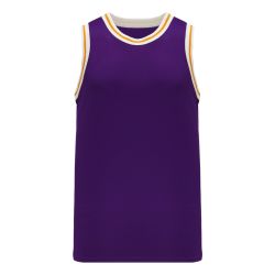 B1710 Pro Basketball Jersey - Purple/Gold/White