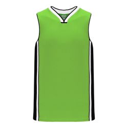 B1715 Pro Basketball Jersey - Lime Green/Black/White
