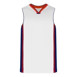 B1715 Pro Basketball Jersey - White/Royal/Red