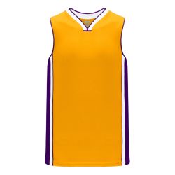 B1715 Pro Basketball Jersey - Gold/Purple/White