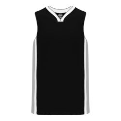B1715 Pro Basketball Jersey - Black/Grey/White