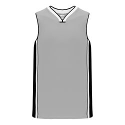 B1715 Pro Basketball Jersey - Grey/White/Black