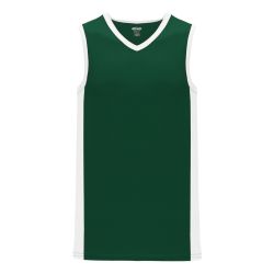 B2115 Pro Basketball Jersey - Dark Green/White