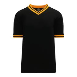 BA1333 Pullover Baseball Jersey - Black/Gold