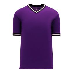 BA1333 Pullover Baseball Jersey - Purple/Black/White
