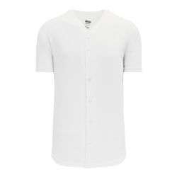 BA5200 Full Button Baseball Jersey - White