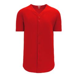 BA5200 Full Button Baseball Jersey - Red