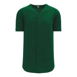 BA5200 Full Button Baseball Jersey - Dark Green