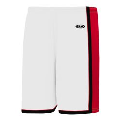 BS1735 Pro Basketball Shorts - White/Black/Red