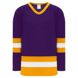 H6500 League Hockey Jersey - Purple/Gold/White