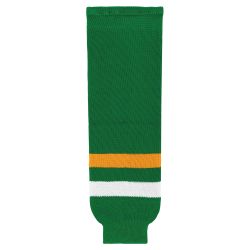 HS630 Knitted Striped Hockey Socks - Old Minnesota Kelly