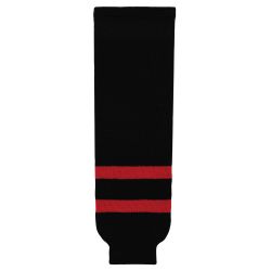HS630 Knitted Striped Hockey Socks - Ottawa Black