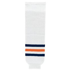 HS630 Knitted Striped Hockey Socks - 2017 Edmonton White