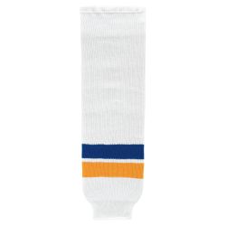 HS630 Knitted Striped Hockey Socks - 2014 St. Louis White