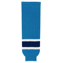 HS630 Knitted Striped Hockey Socks - Pro Blue/Navy/White