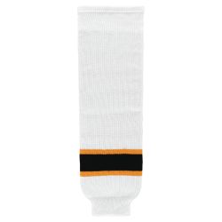 HS630 Knitted Striped Hockey Socks - 2007 Boston White