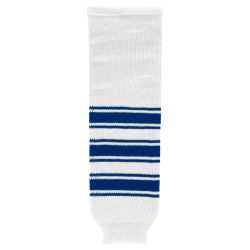 HS630 Knitted Striped Hockey Socks - New Toronto White
