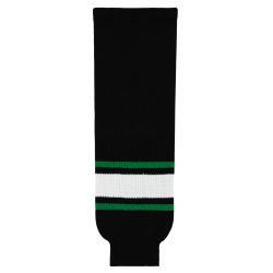 HS630 Knitted Striped Hockey Socks - Dallas Black