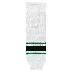 HS630 Knitted Striped Hockey Socks - Dallas White
